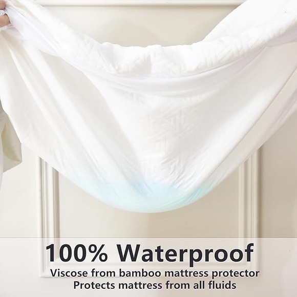 Twin Size Premium Washable Bamboo Mattress Protector - Picture 4 of 6